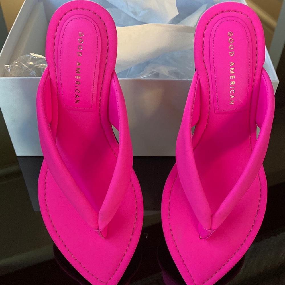 Good American Cinder F*cking Rella Pumps in hot pink. Brand New!!!